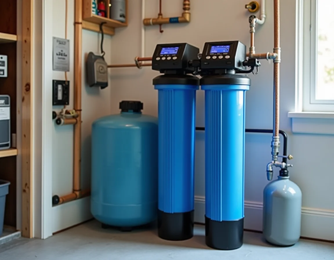 Premium water softener and filtration combo