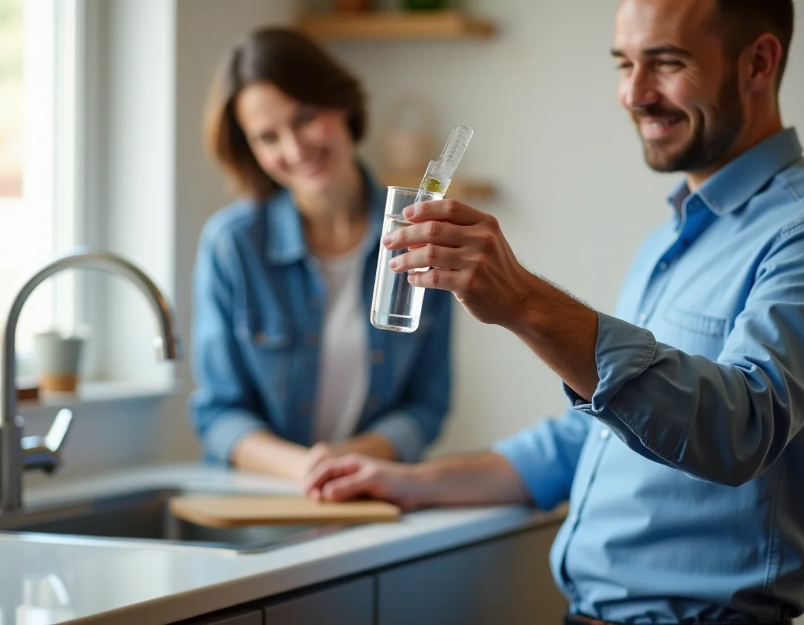 Water quality testing in progress